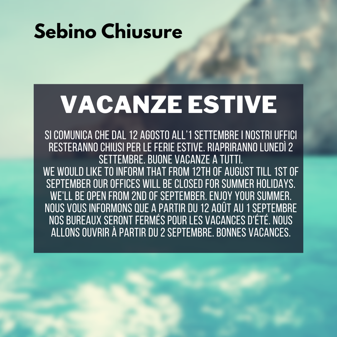 826 VACANZE ESTIVE 2024 Cartolina Sebino Chiusure